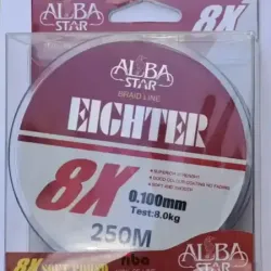 Albastar Eighter 8x Örgü İp Misina 0.10 mm 250 m Albastar Eighter 8x Örgü İp Misina 0.10 mm 250 m